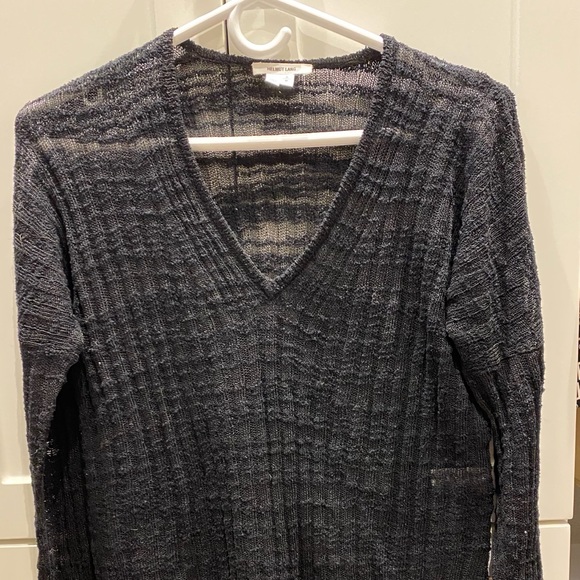 Helmut Lang Black Irregular Silk Knit Sweater - Picture 7 of 7